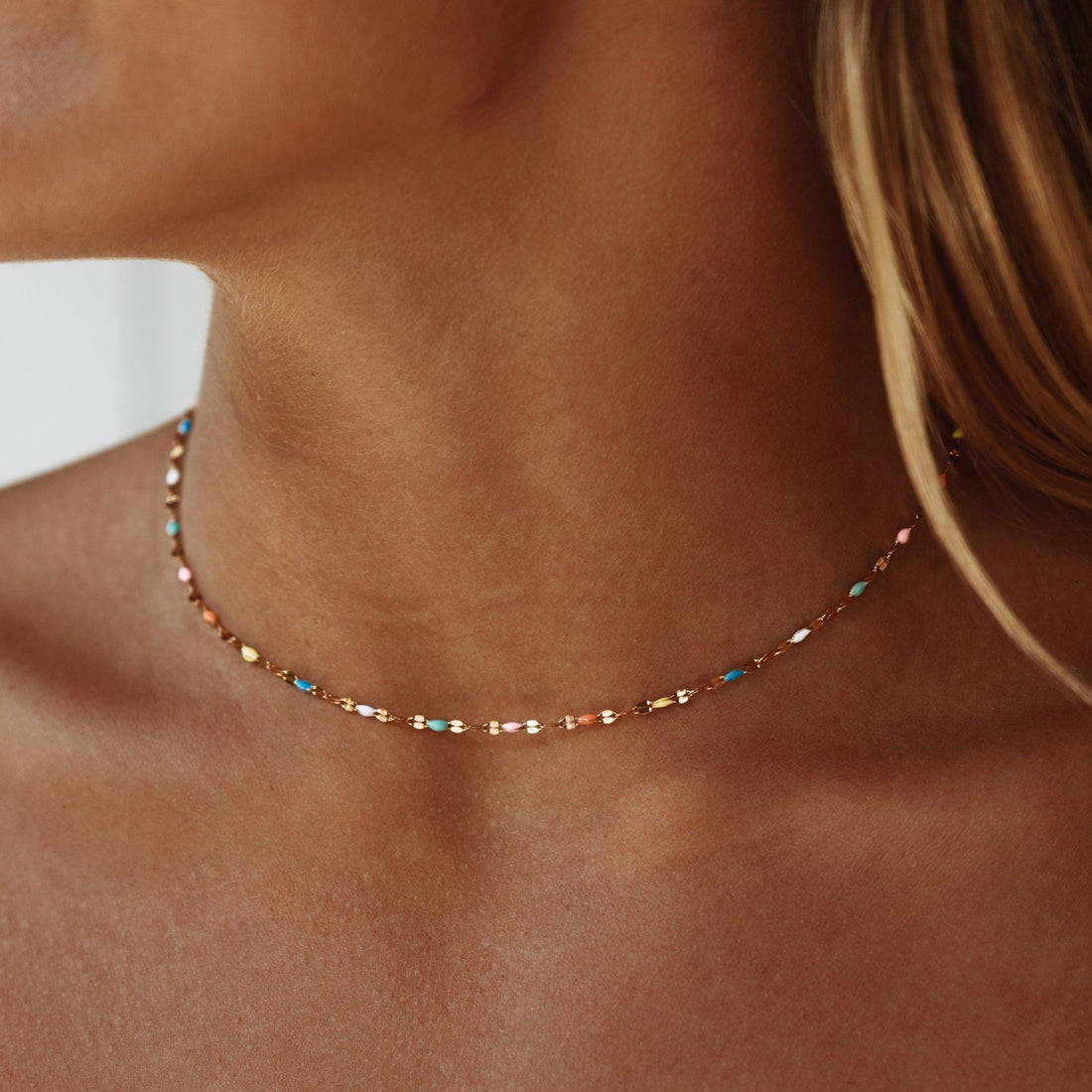 Rainbow Dainty Choker - LUMENNA