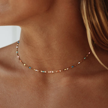 Rainbow Dainty Choker - LUMENNA